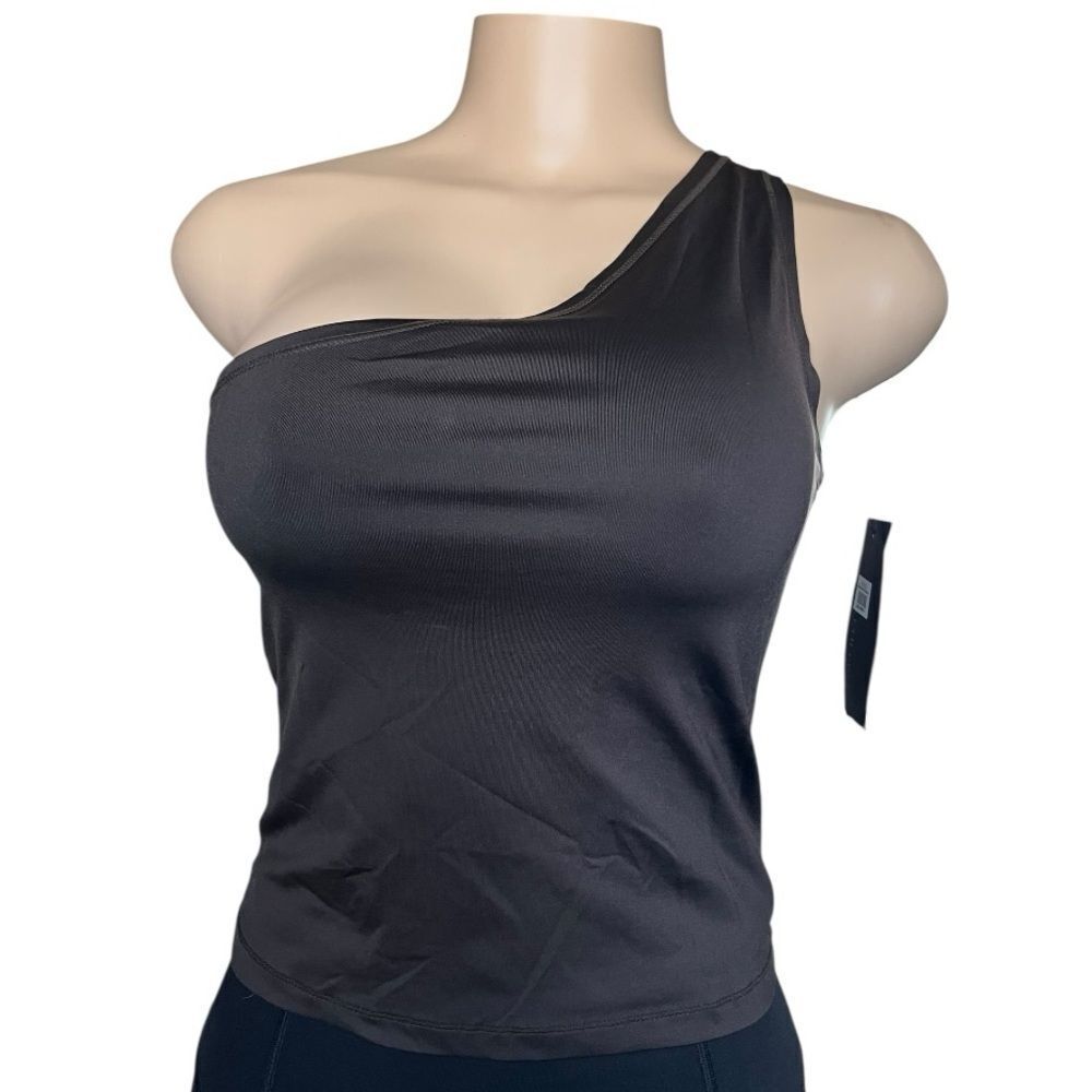 NWT- Dark Brown One-Shoulder Top